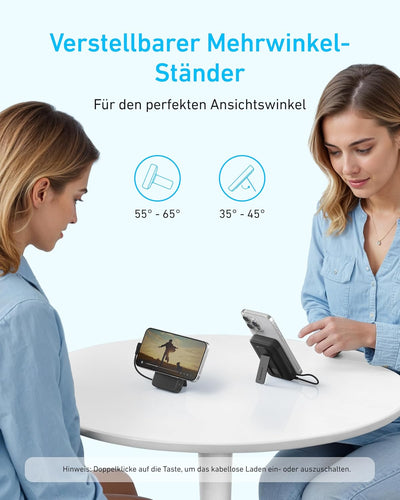 Anker Zolo magnetische Powerbank, 10.000mAh kabelloses tragbares Ladegerät mit 30W Max. Schnellladen