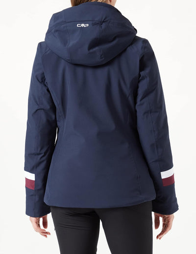 CMP Damen Damen-skijacke mit Abnehmbarer Kapuze GIACCHE 42 Schwarz Blau, 42 Schwarz Blau