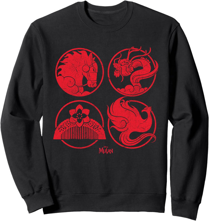 Disney Mulan Live-Action Red Icons Sweatshirt