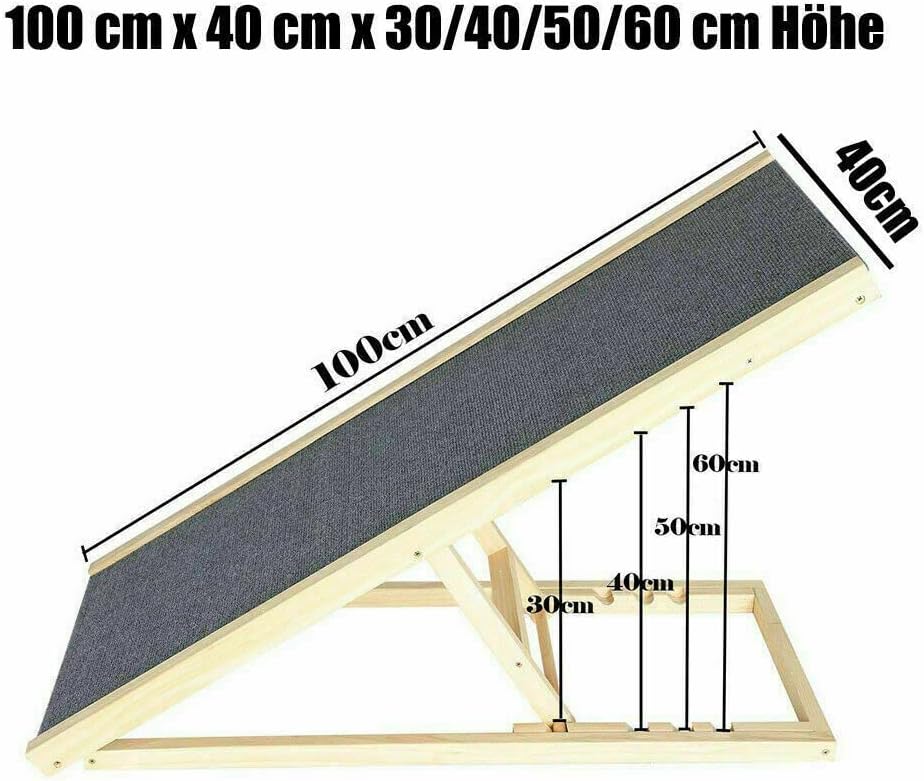 Hunderampe Katzen Rampe Hundetreppe für AutoBett Oder Sofa, Hund Haustier Rampe, Anti-rutsch, 4-Stuf