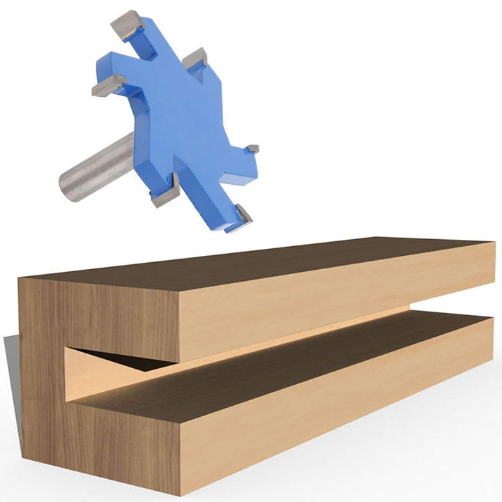 Flächenhobelung Router Bits 12mm Schaft CNC Spoilboard Surface Fräser 6 Zähne T-förmiger Schlitzfräs