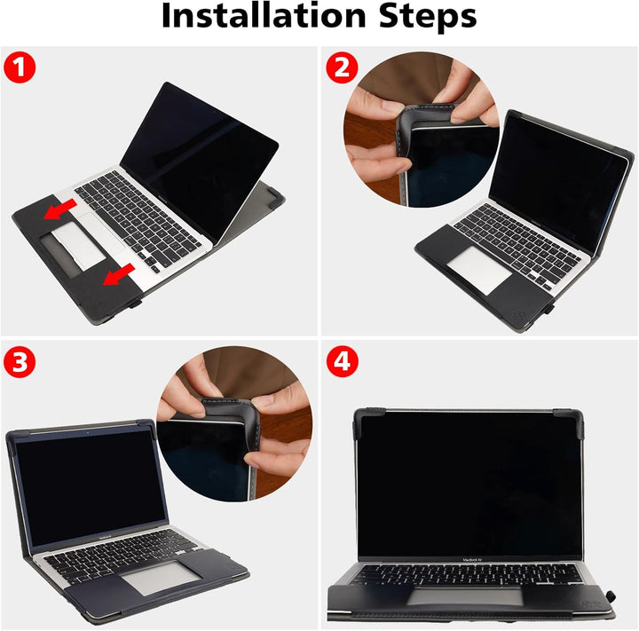 TYTX Lederhülle Kompatibel mit MacBook Pro 13 Zoll M2/M1 (2022-2016) A2338/A1989/A1706/A1708/A2159/A