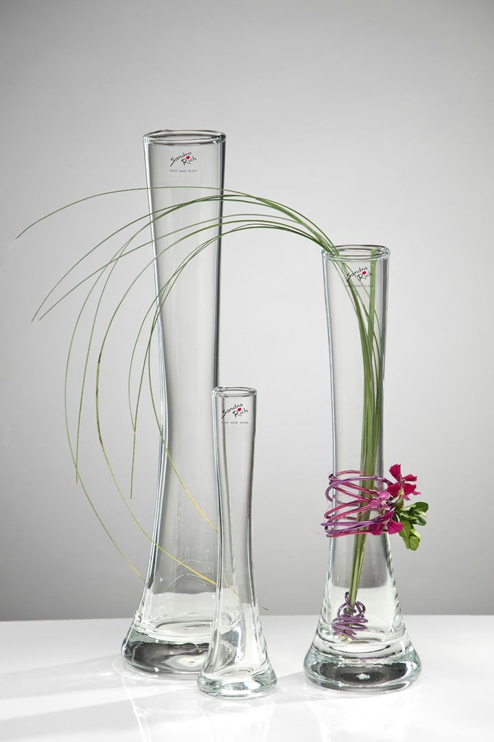 Sandra Rich 24x X-Vase Solifleur Glas Deko Blumenvase Tischvase 24 Stück, 24 Stück