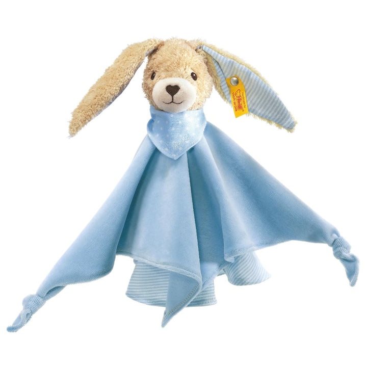 Steiff Hoppel Hase Schmusetuch - 28 cm - Kuscheltier für Babys - weich & waschbar - blau (237478), B
