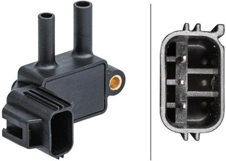 HELLA 6PP 009 409-601 Sensor, Abgasdruck - 3-polig - geschraubt