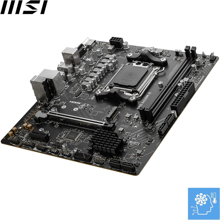 MSI PRO A620M-E Mainboard Micro-ATX - Unterstützt AMD Ryzen 7000 Series Prozessoren, AM5 - DDR5 Memo