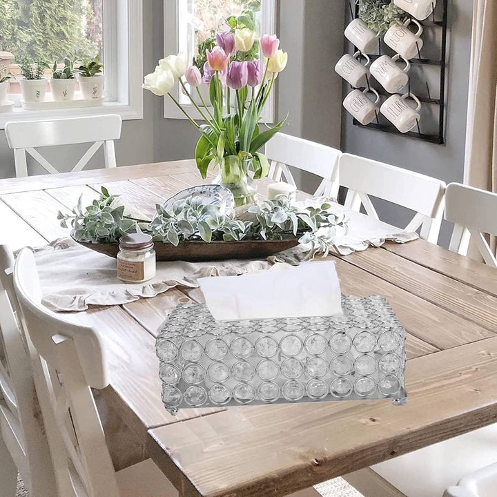 Dekorative Kristall Tissue Box, Rechteckige Tisch Taschentuchhalter Abdeckung Komestikbox Taschentuc