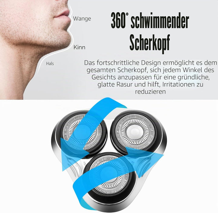 Universal Ersatz Rotierender Rasierkopf Kompatibel mit Remington Rasierer-Serie, für R3, R4, R5, R6,
