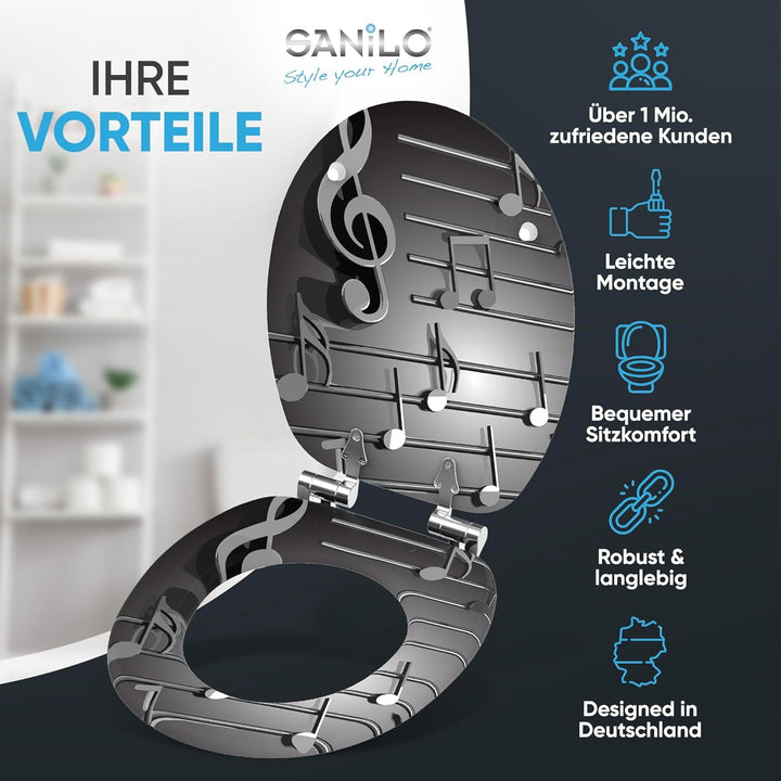 Sanilo WC Sitz mit Absenkautomatik, viele neue Toilettendeckel zur Auswahl, hochwertige Oberfläche,
