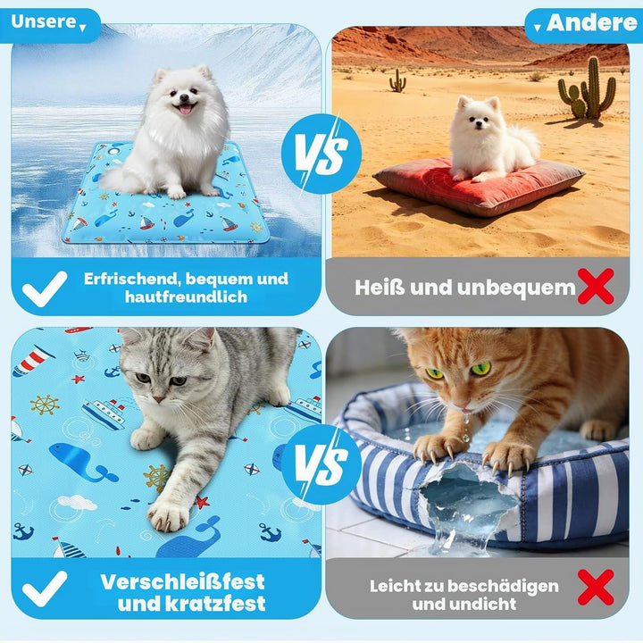 Kühlmatte für Hunde &amp; Katzen, Kühlmatte Hund Selbstkühlend, Hundekühlmatte Selbstkühlend Kühldecke H
