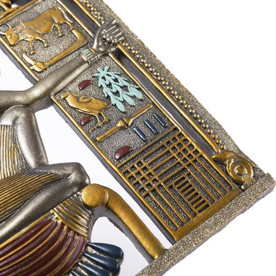 Lachineuse - Ägyptisches Wandbild 26,5 x 23,5 cm – ägyptischer Rahmen mit Pharaonen & Hieroglyphen –