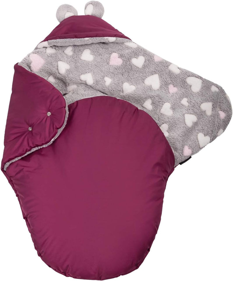 millybo Fusssack Baby Einschlagdecke für Winter geeignet für Kinderwagen Babyschale Babybett Autosit