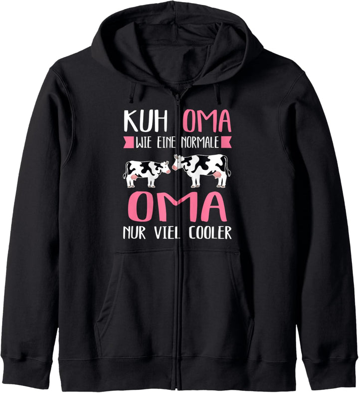 Kuh Oma Kühe Rinder Kapuzenjacke