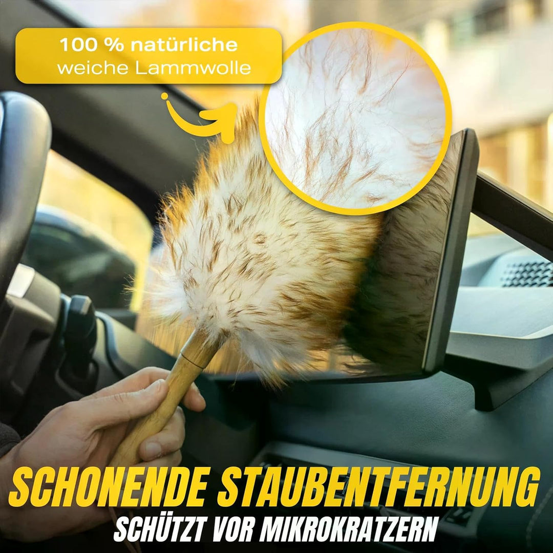 ShinyChiefs Dirt Buster - Staubwedel zur Reinigung von Displays &amp; Armaturen - Langer Staubwedel aus