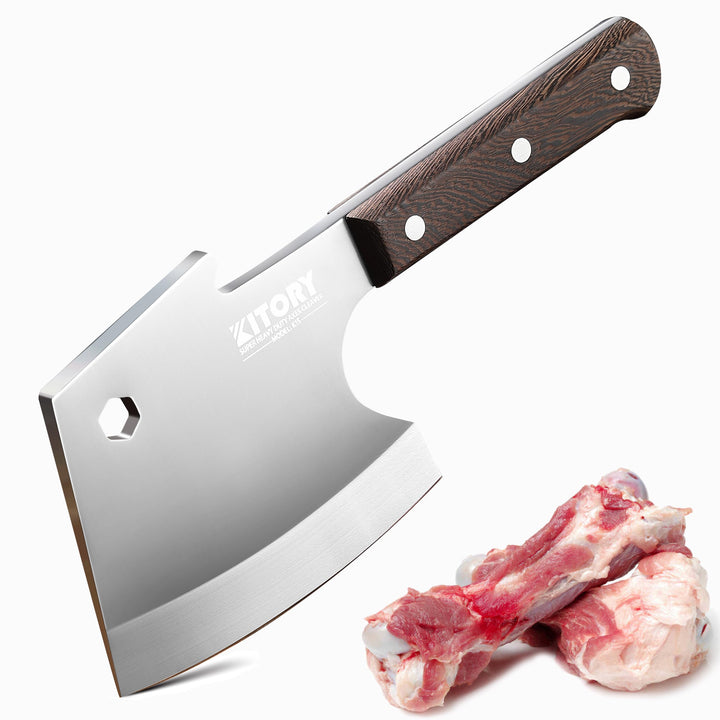 Kitory Hackmesser 15 cm Klinge, Küchenbeil für gefrorenes Fleisch und grosse Knochen, Extrem Scharf