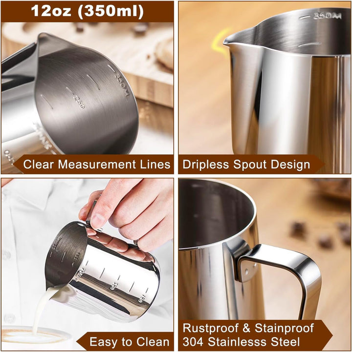 WIWU 51mm Barista Zubehör für Espresso Maschine, 22PCS Kaffee Tamper Set Inkl. 51mm 316 Tamper und A
