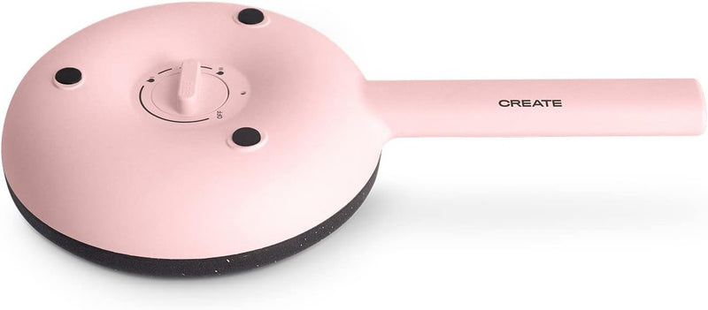 CREATE/CREPE MAKER/Crêpe-Maker elektrischer Rosa/Rutschfeste Platte, Ø21cm, 600W