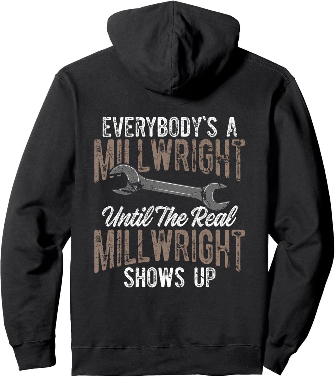 Millwright Bild auf der Rückseite der Kleidung Pullover Hoodie