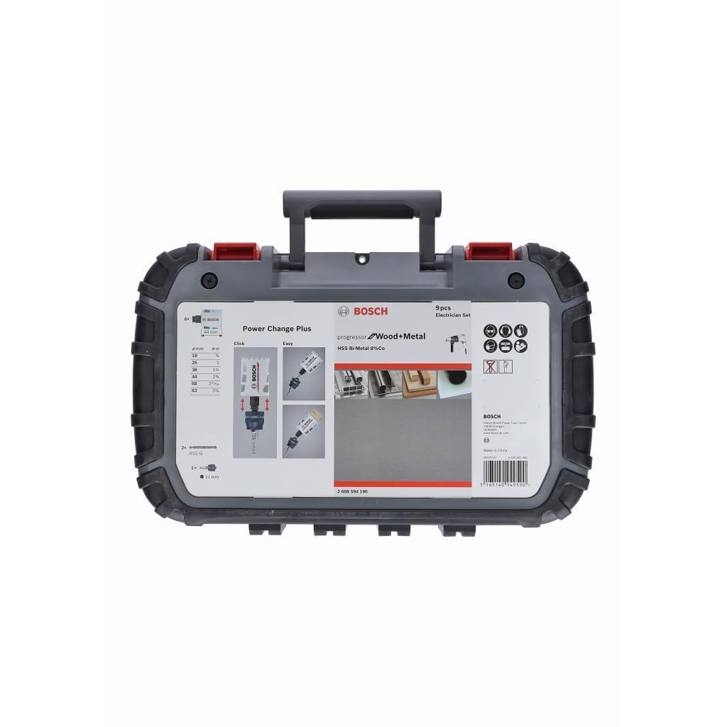 Bosch Professional 9 tlg. Lochsäge Progressor for Wood & Metal Set Elektriker (für Holz und Metall,