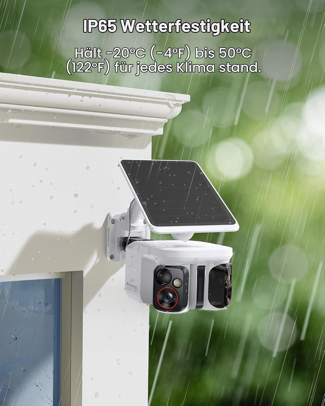 Baseus Security X1 Pro Überwachungskamera Aussen Solar WLAN, Kamera Überwachung Kabellos Dual-Kamera