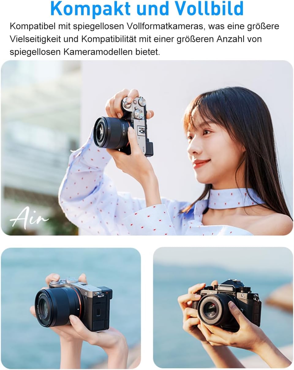 VILTROX 50mm F2.0 Air FE Vollformat Objektiv,AF 50mm f/2.0 für Sony E Mount,Auto Fcous grosse Blende