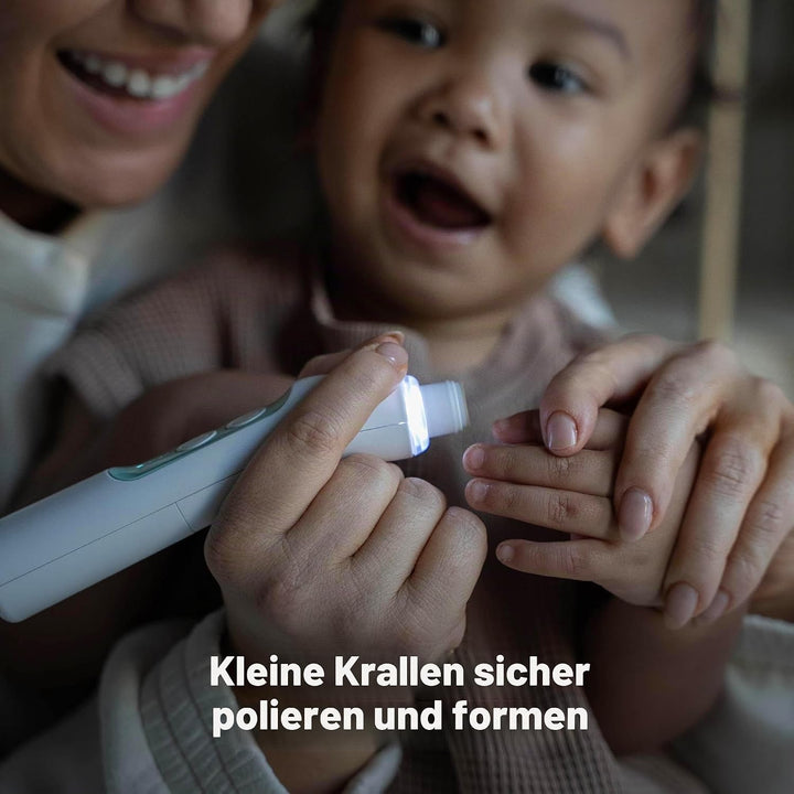 FRIDA Baby Elektrische Nagelpuffer | Sicher + Einfach Baby Nagelfeile Baby Nagelknipser + Nagelschne