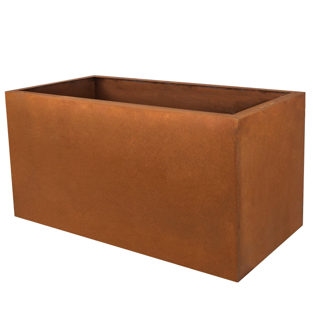 Köhko® Designer-Pflanztrog aus Cortenstahl Viva 80 x 36 x 32 cm | Pflanzkübel in Edelrost-Optik L80