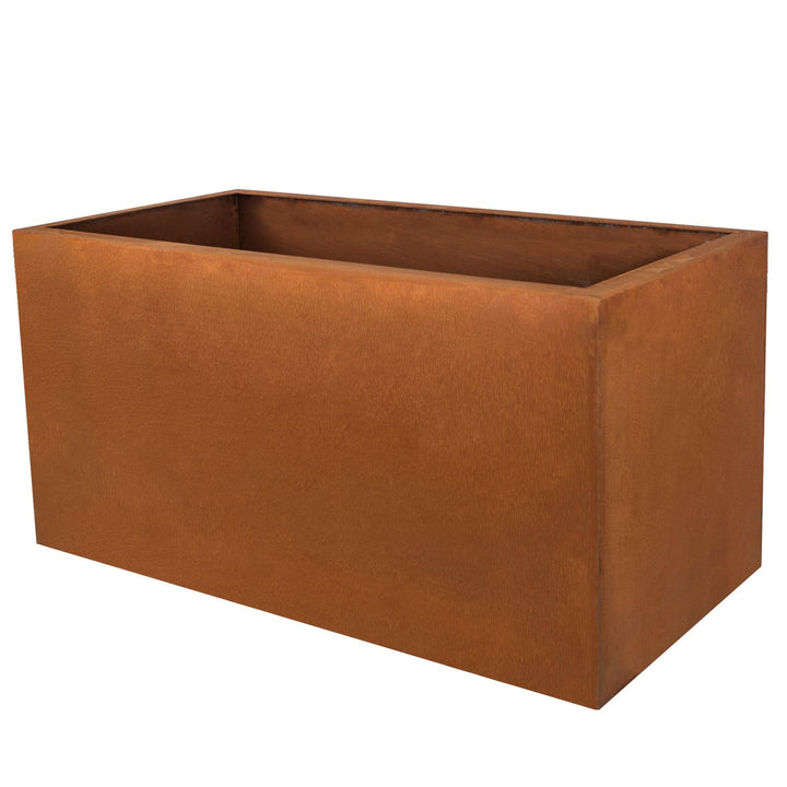Köhko® Designer-Pflanztrog aus Cortenstahl Viva 80 x 36 x 32 cm | Pflanzkübel in Edelrost-Optik L80