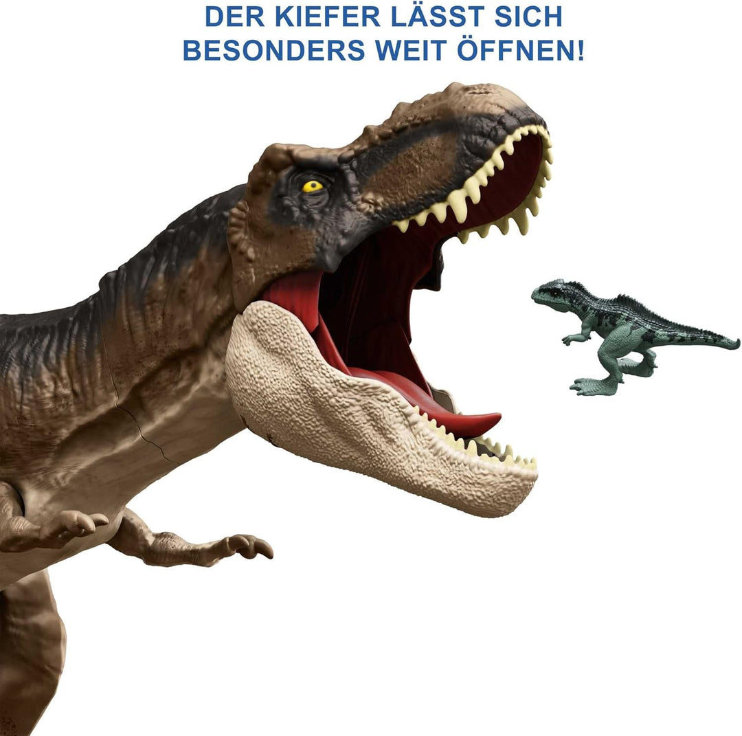 Jurassic World HBK73 - Jurassic World Riesendino T-Rex Actionfigur, extragrosses Dinosaurier Spielze