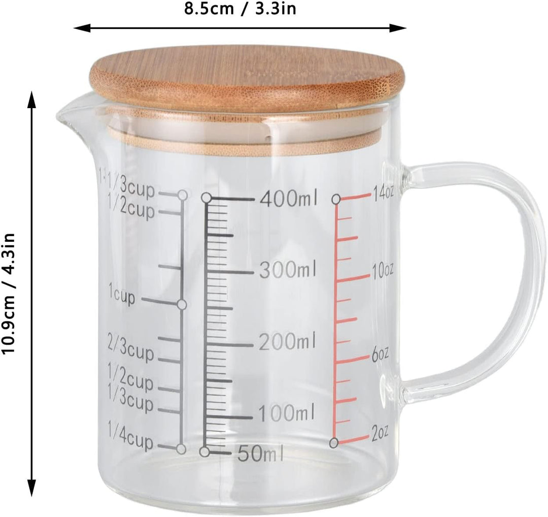 Messbecher Glas,Messbecher, V-Förmige Düse, Klare Skala, Bequemer Griff, Kaffeetassen Aus Borosilika