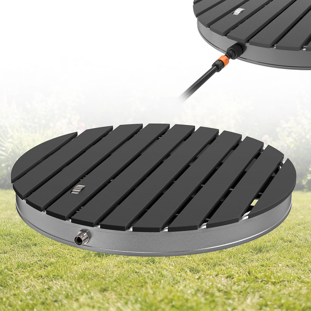HENGMEI Gartendusche Bodendusche Outdoor WPC Campingdusche Aussendusche Saunadusche rutschfest Wette