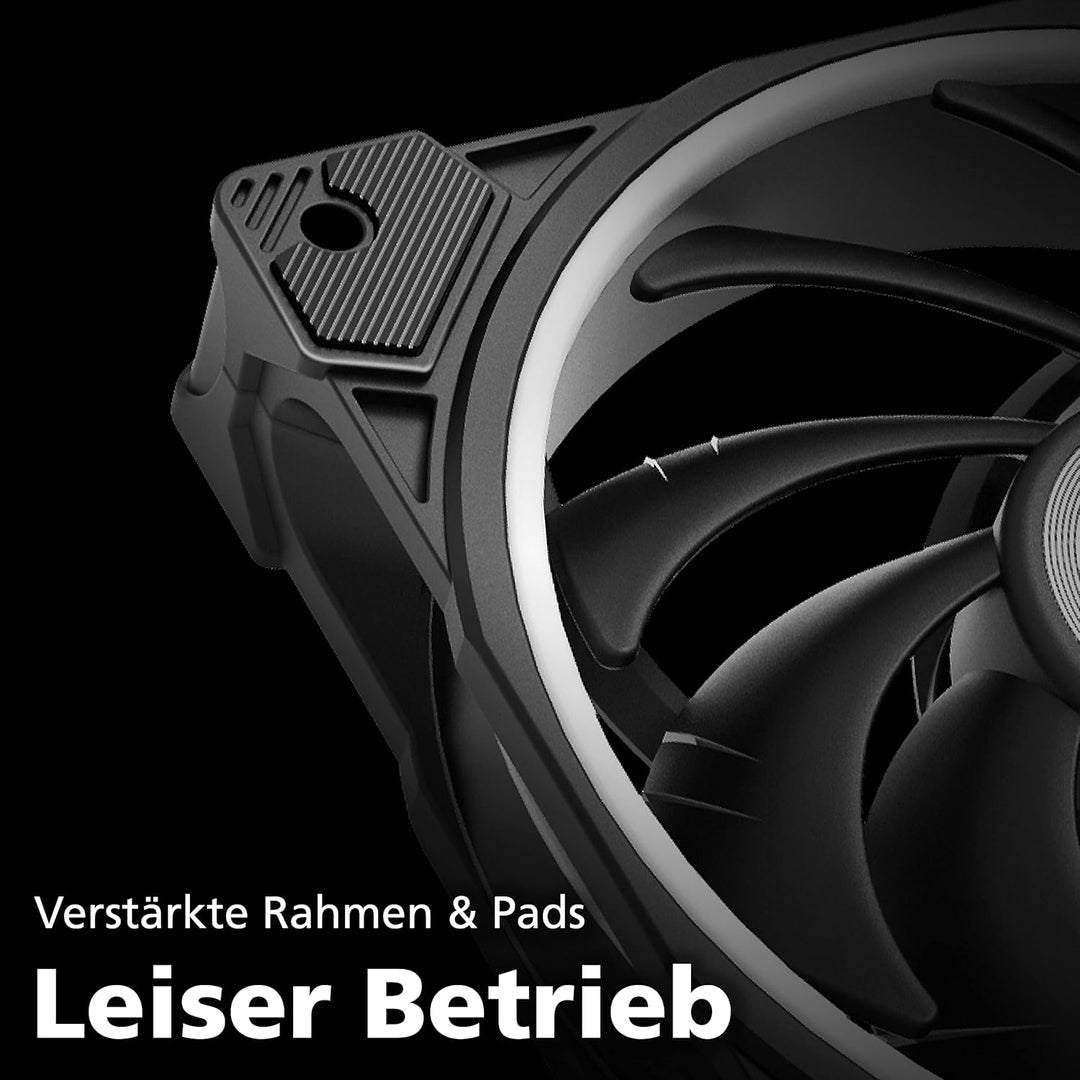 Akasa SOHO AR, 120mm Adressierbarer RGB Gehäuselüfter, PWM Lüfter, mit PWM Splitter Hub und 1 zu 3 A