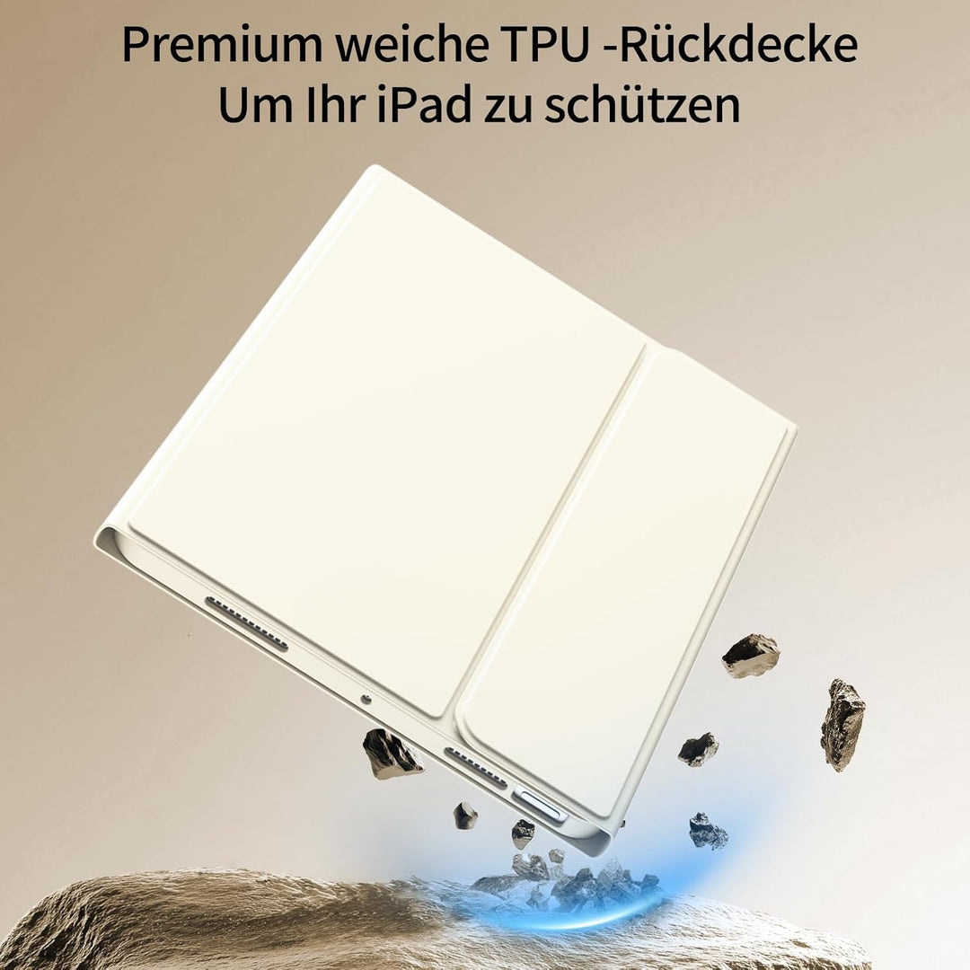 Hülle mit Tastatur für iPad A16 11. Generation 2025, iPad 10. Generation 2022 10,9 Zoll, Abnehmbarer