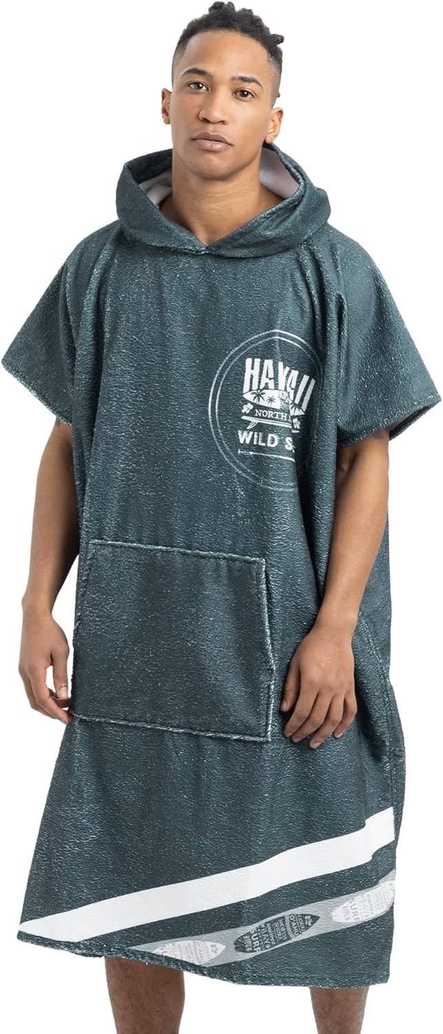 HOMELEVEL Badeponcho Unisex - Surf Poncho aus Baumwolle/Polyester - Handtuch für Erwachsene - Badema