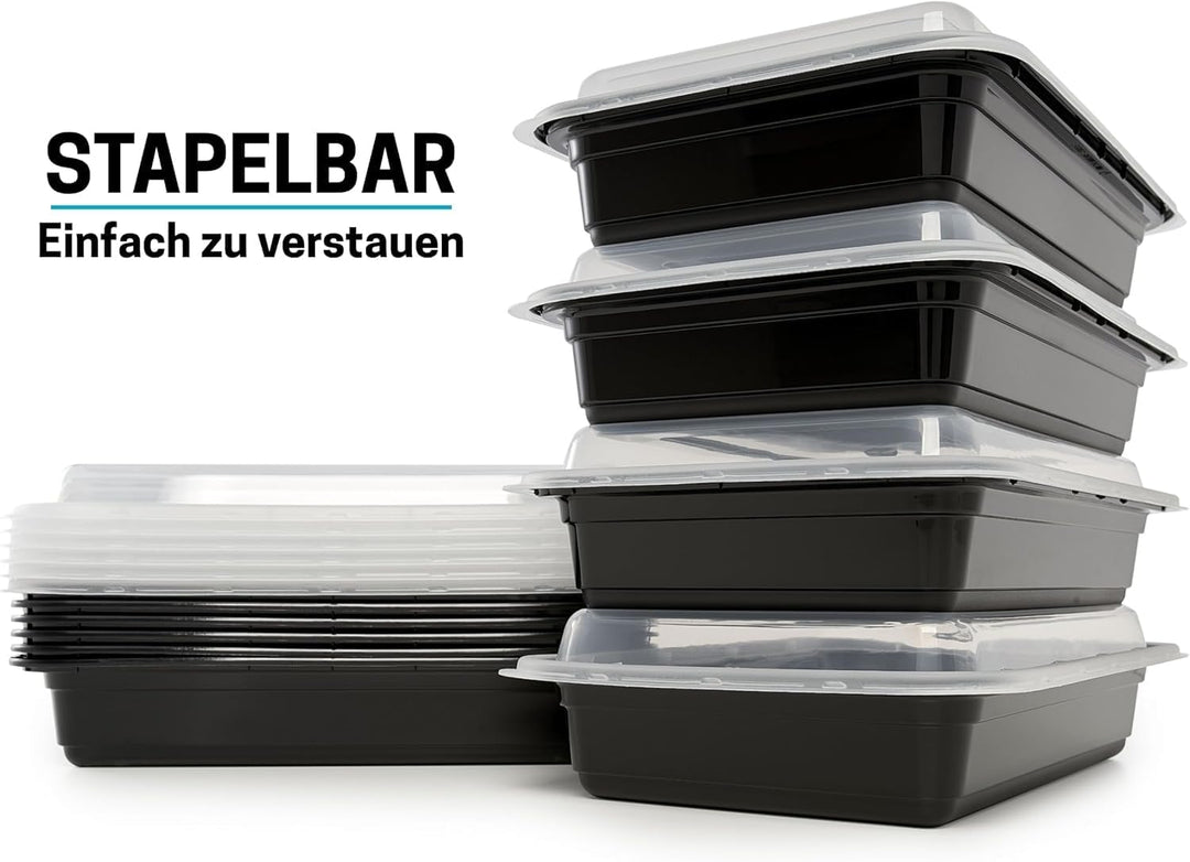 [10er Pack] 1-Fach Meal Prep Container Von Igluu - Essensbox, Lunchbox Mikrowellengeeignet, Spülmasc