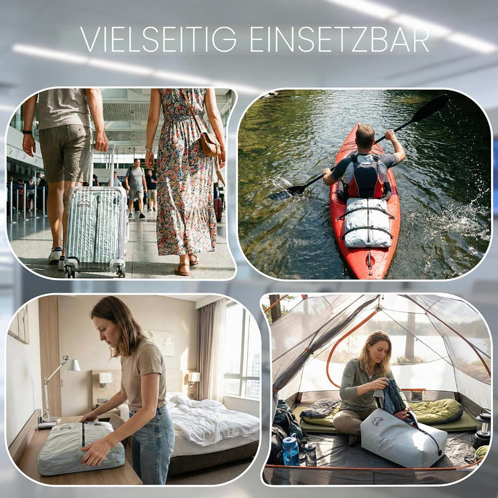 Vakuumbeutel für Kleidung Wiederverwendbar TPU Vakuumierbeutel mit Luftdichtem Ventil Reise Nylon Or
