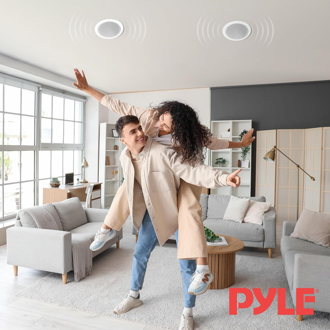 Pyle PyleHome PDIC60T 16.51 cm In Zwei Wege Deckenlautsprecher 70V mit Trafo 6.5 Inch 70 V Transform