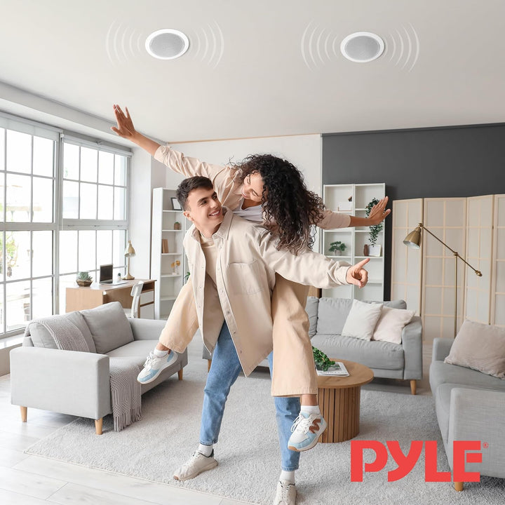 Pyle PyleHome PDIC60T 16.51 cm In Zwei Wege Deckenlautsprecher 70V mit Trafo 6.5 Inch 70 V Transform