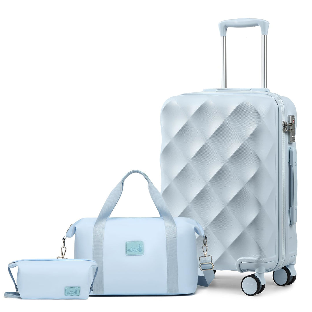 Sea choice Handgepäck Koffer Trolley ABS Leicht Reisekoffer Hardschale 4 Rollen und TSA Schloss Mit