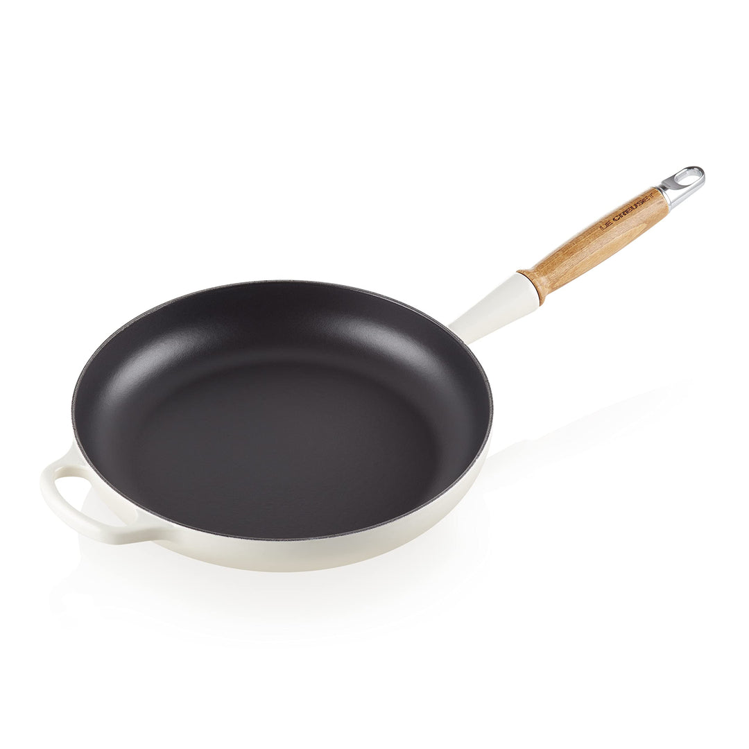 LE CREUSET Signature gusseiserne Bratpfanne mit Holzgriff 28 cm Meringue, 20258287160422 Meringue 28
