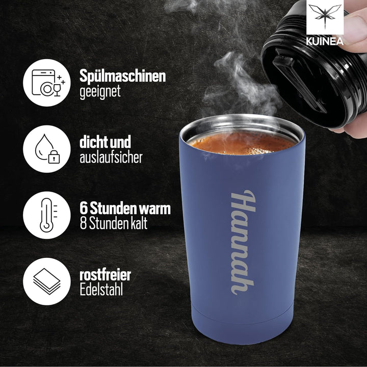 Thermobecher personalisiert mit Gravur – Muttertagsgeschenk Mama – Coffee To Go Becher Edelstahl 350