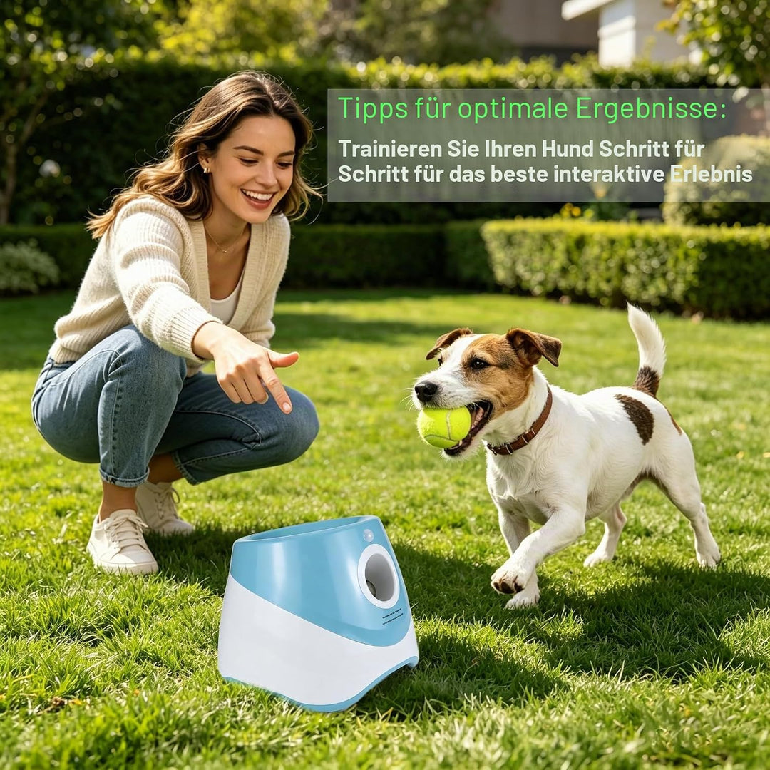 Automatischer Hunde-Ballwerfer für kleine Hunde drinnen draussen | Interaktives Spielzeug 15 Mini-Te