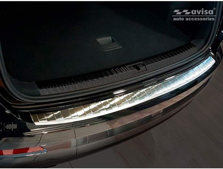 Avisa Edelstahl Heckstossstangenschutz kompatibel mit Audi Q3 II 2019- inkl. S-Line 'Ribs'