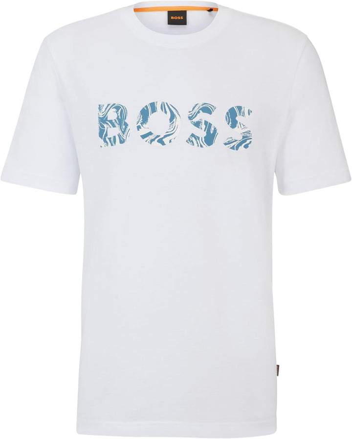 BOSS Herren Tee Curved T-Shirt (1er Pack) XXL White100, XXL White100