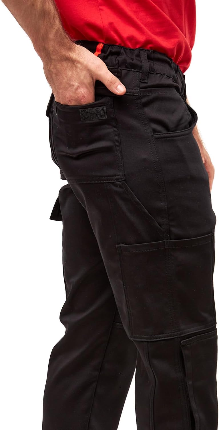 strongAnt Cargo Hose Herren Thermo Power Stretch Arbeitshose Outdoorhose mit Fleece gefüttert Winter
