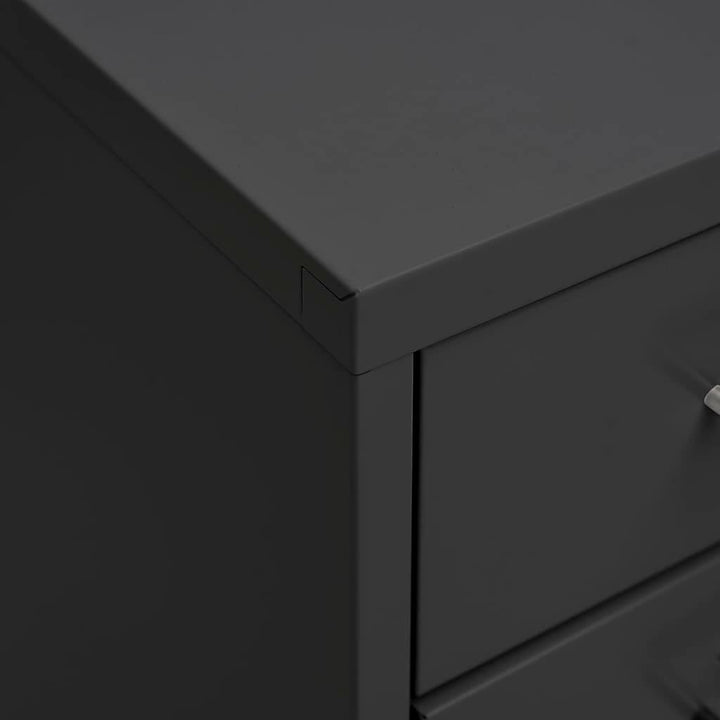 vidaXL Aktenschrank mit Rollen Rollcontainer Bürocontainer Schubladenschrank Büroschrank Metallschra