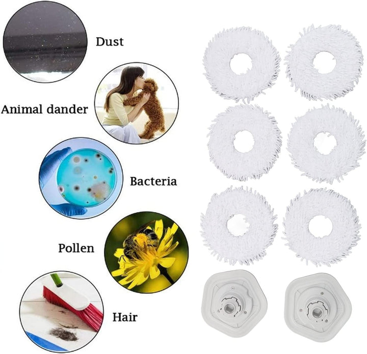 Wischtücher für Dreame Bot W10 W10 Pro Staubsauger-Reinigungspads Wischpads Ersatz mit Halter Verbes