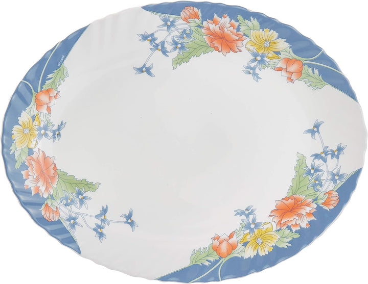 Dajar Tafelservice Florine 26 tlg. Arcopal, Glas, Weiss Rot Blau Gelb, 37 x 29 x 32 cm, Einheiten
