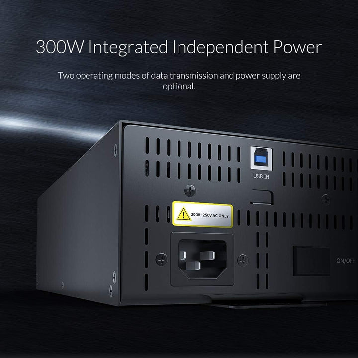 ORICO Industrial USB Hub, 30 Ports Anbringbarer, Industrietauglicher USB 2.0 Hub mit 300 W Leistung,