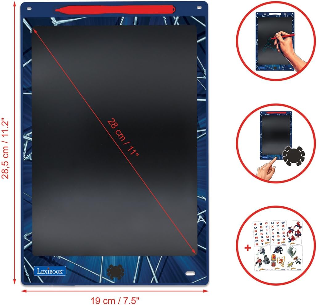 Lexibook, Spider-Man, Magic Slate, Künstlerisches und kreatives Spielzeug für Mädchen und Jungen, Me